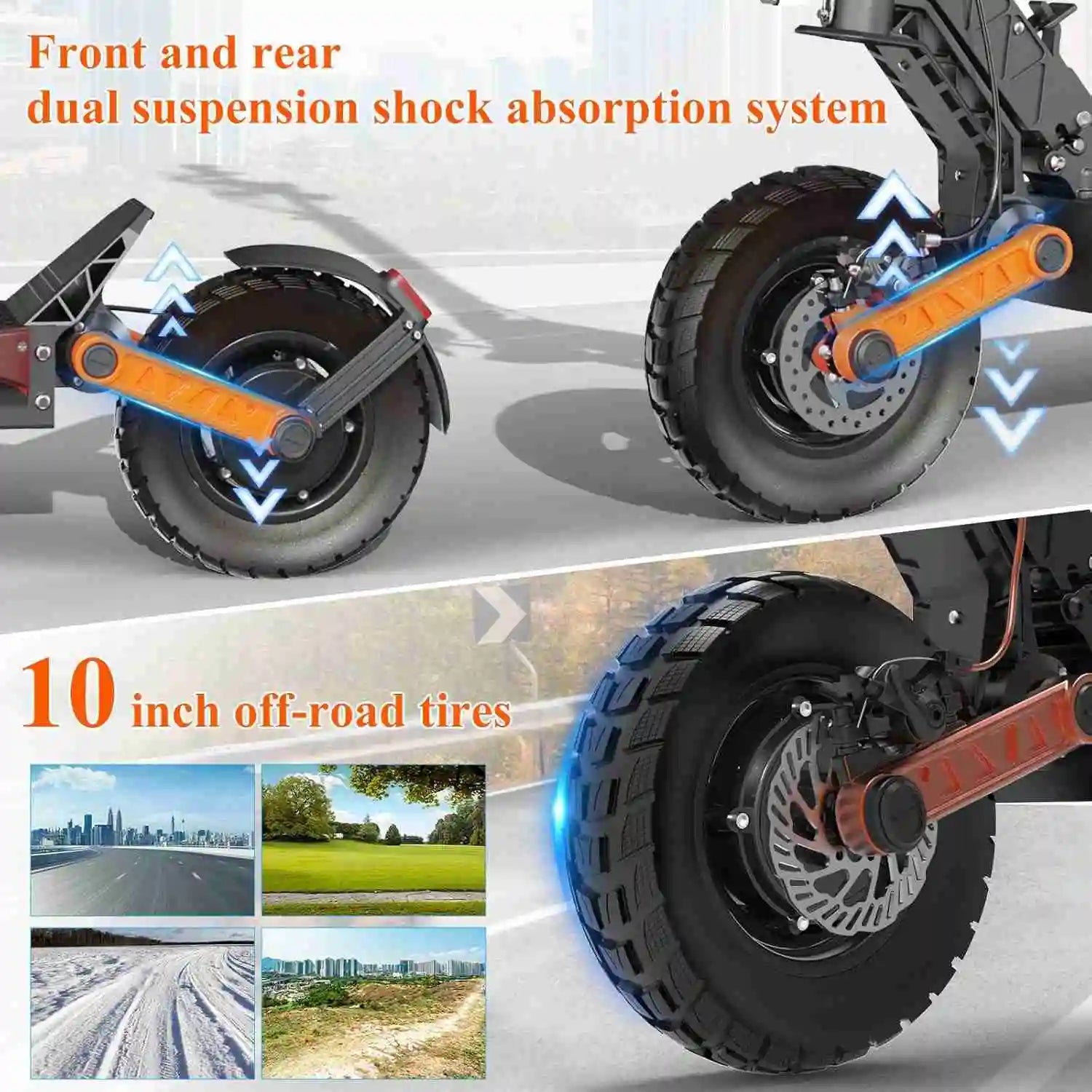 JOYOR S10-S-Z 2000W Dual Motor Off-Road E-Scooter