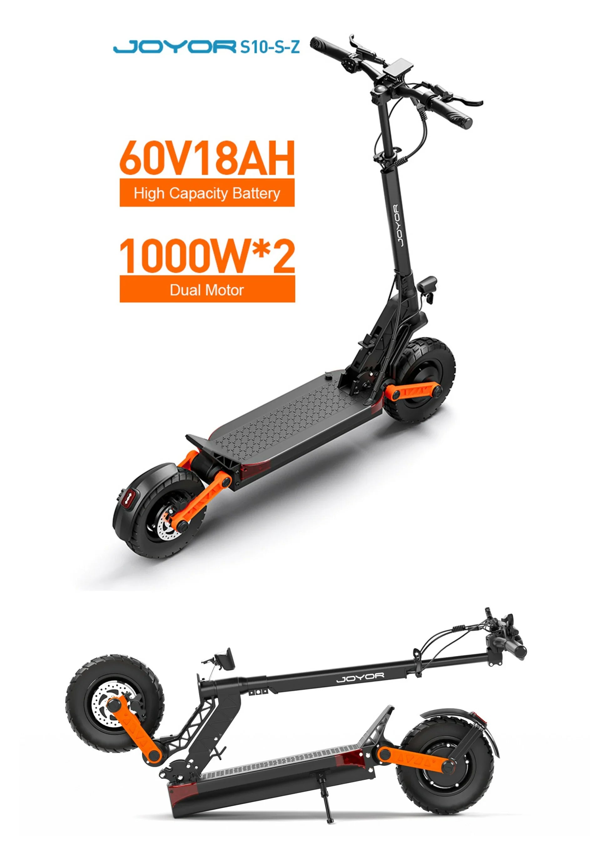 JOYOR S10-S-Z 2000W Dual Motor Off-Road E-Scooter