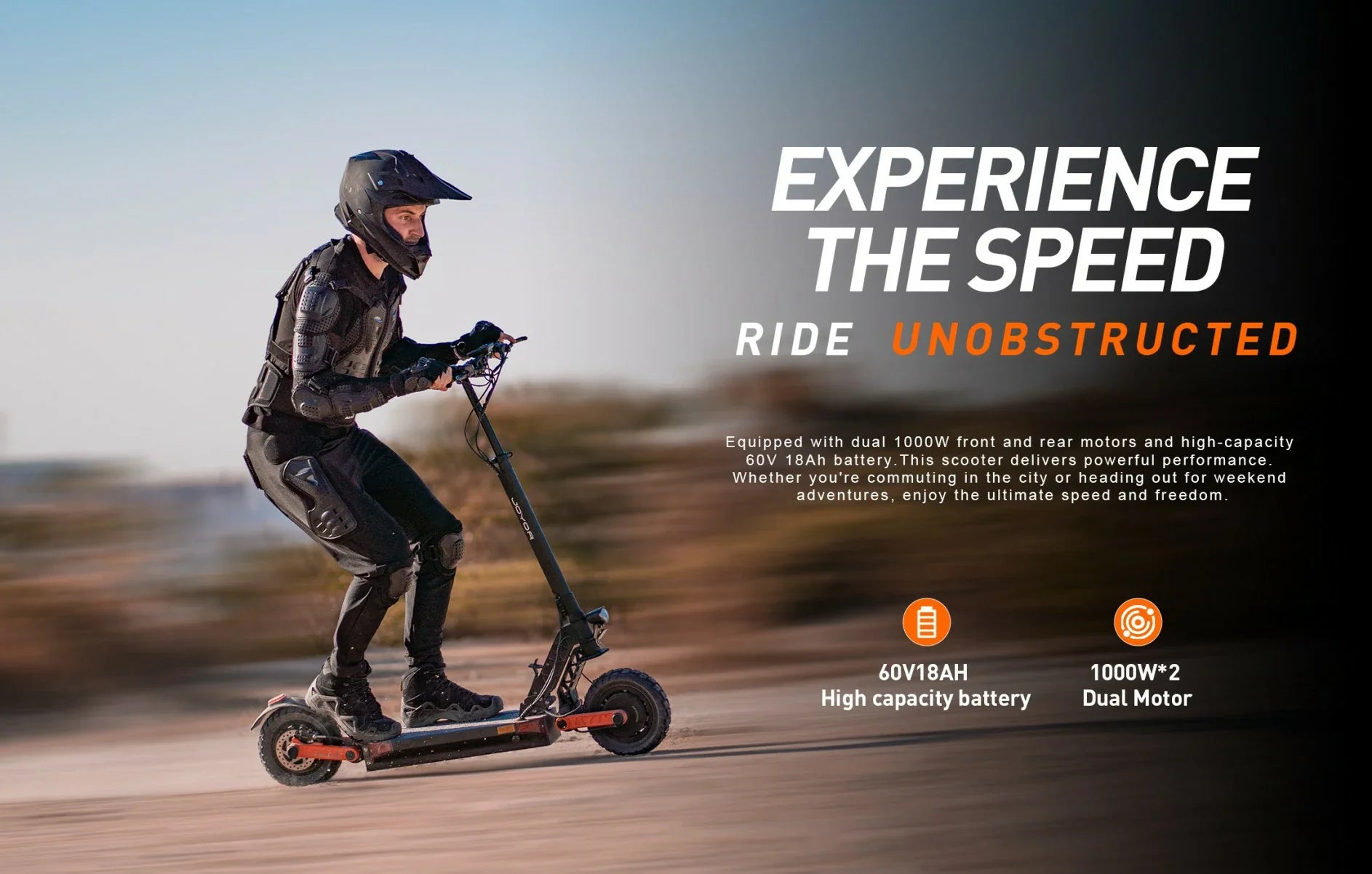 JOYOR S10-S-Z 2000W Dual Motor Off-Road E-Scooter