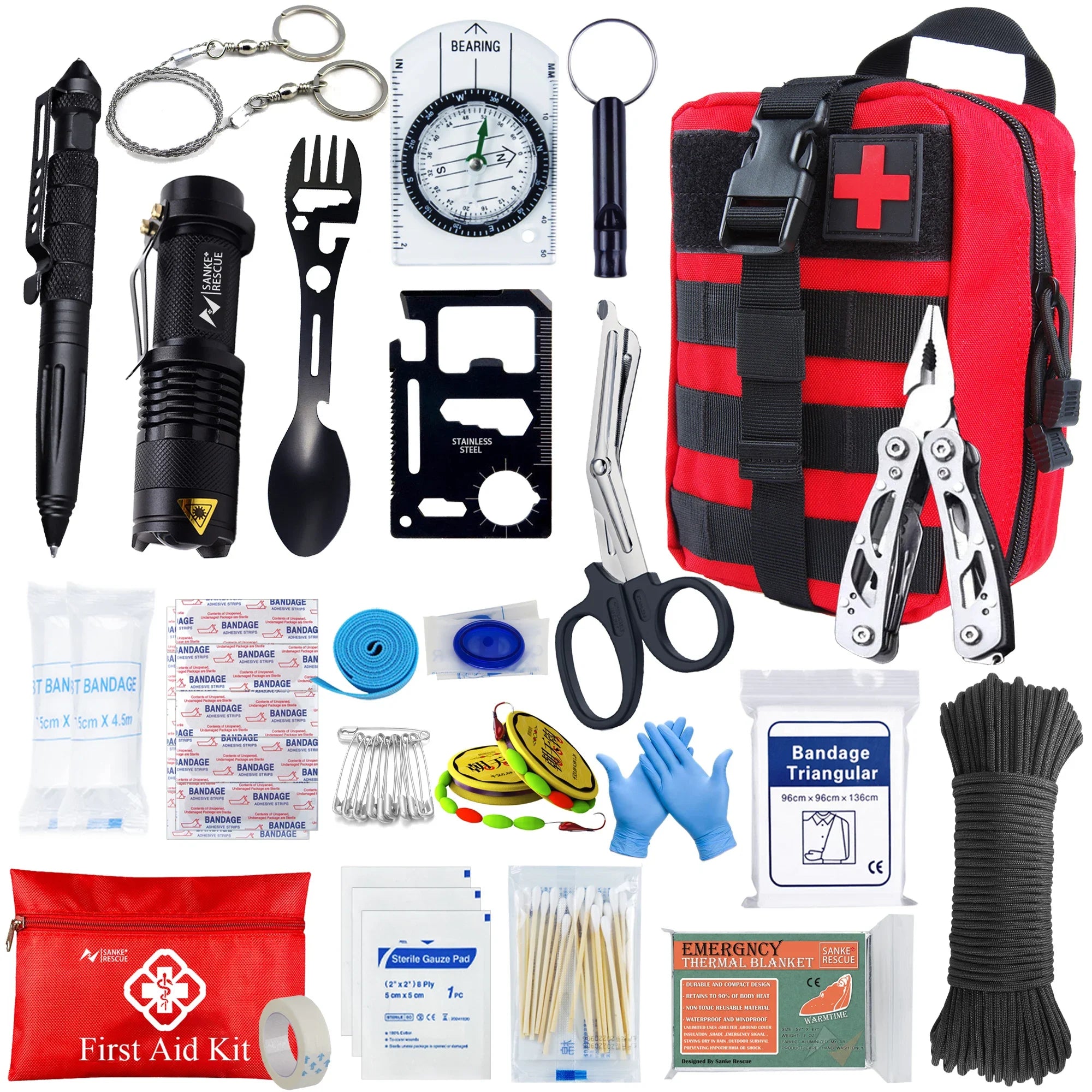 Survival Full Set First Aid Kit – Molle Outdoor Emergency Trauma Bag