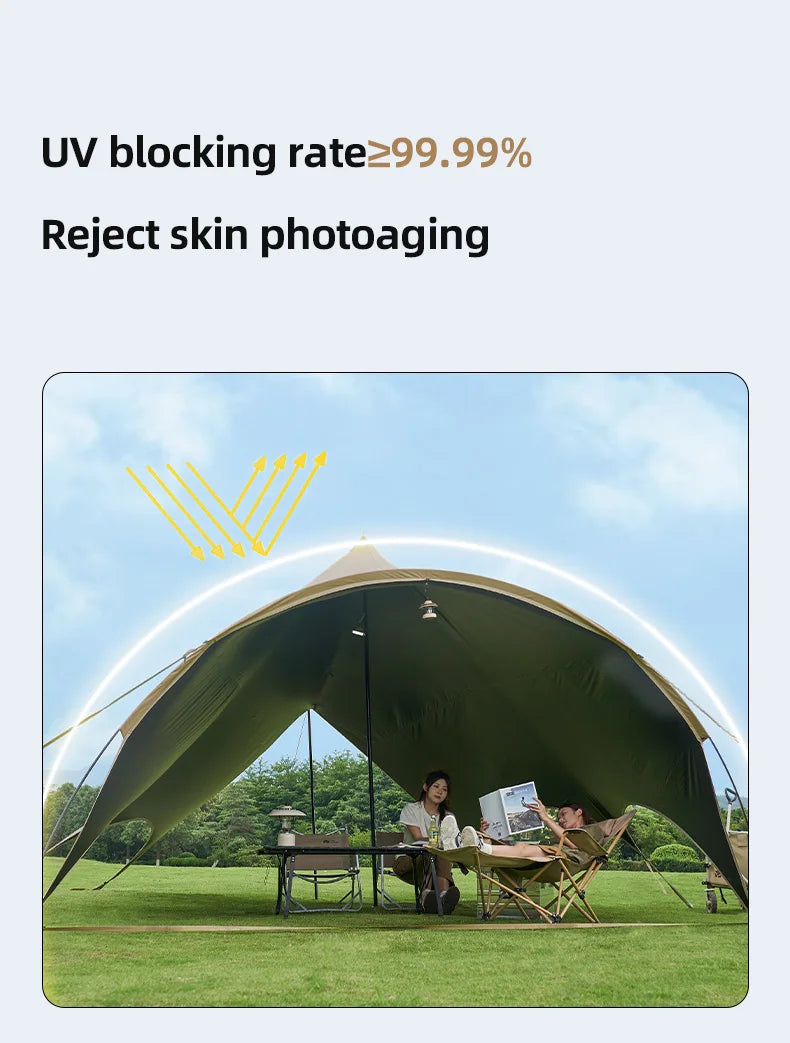 MOBI GARDEN Camping Black Coating Tarp