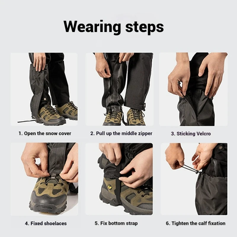 Waterproof Outdoor Leg Gaiters – Hiking & Ski Protection