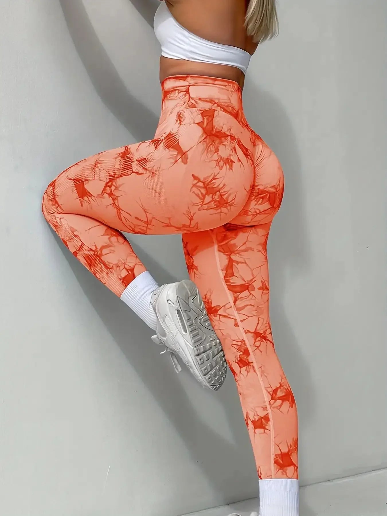 Tie-Dye Seamless High-Waist Yoga Pants – Peach Butt Fit