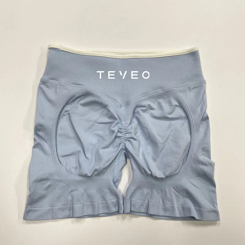 TEVEO Women’s Sculpt Scrunch Yoga Shorts & Bra Set