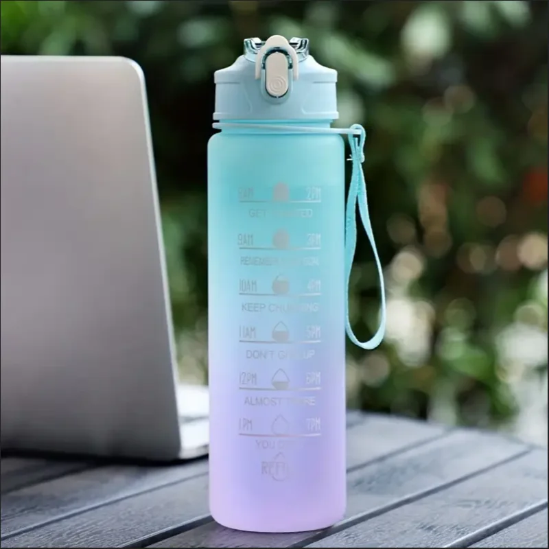 700ml Sports Water Bottle with Time Marker & Lid
