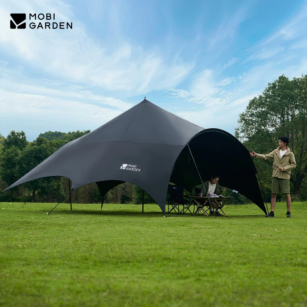 MOBI GARDEN Camping Black Coating Tarp