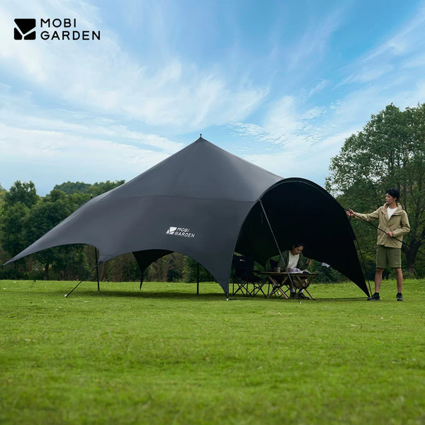 MOBI GARDEN Camping Black Coating Tarp