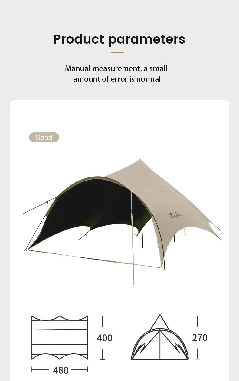 MOBI GARDEN Camping Black Coating Tarp