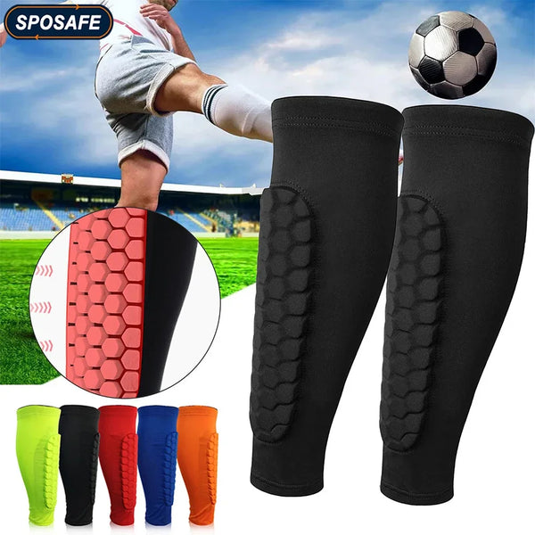 Honeycomb Soccer Shin Guards Leg Sleeves