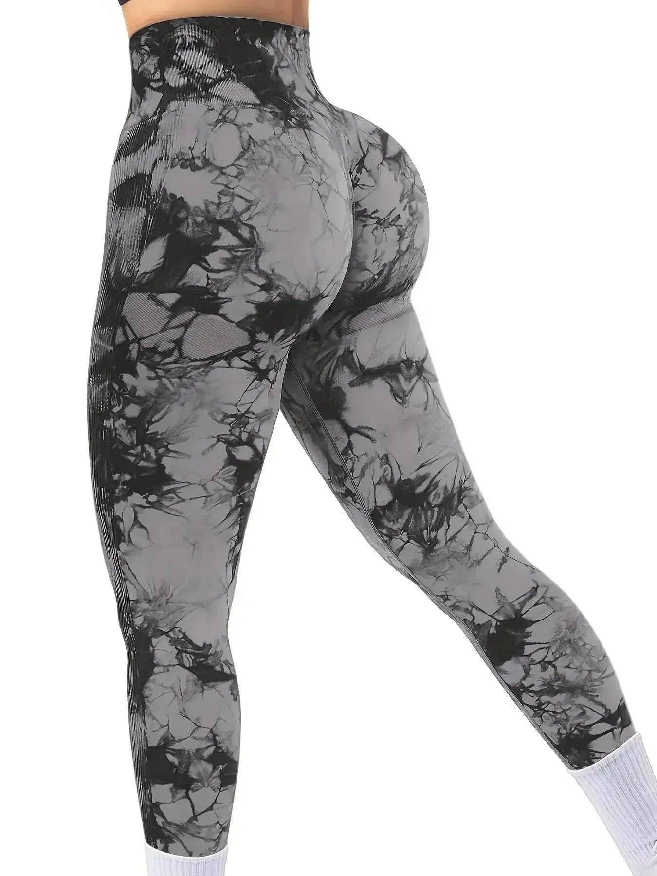 Tie-Dye Seamless High-Waist Yoga Pants – Peach Butt Fit