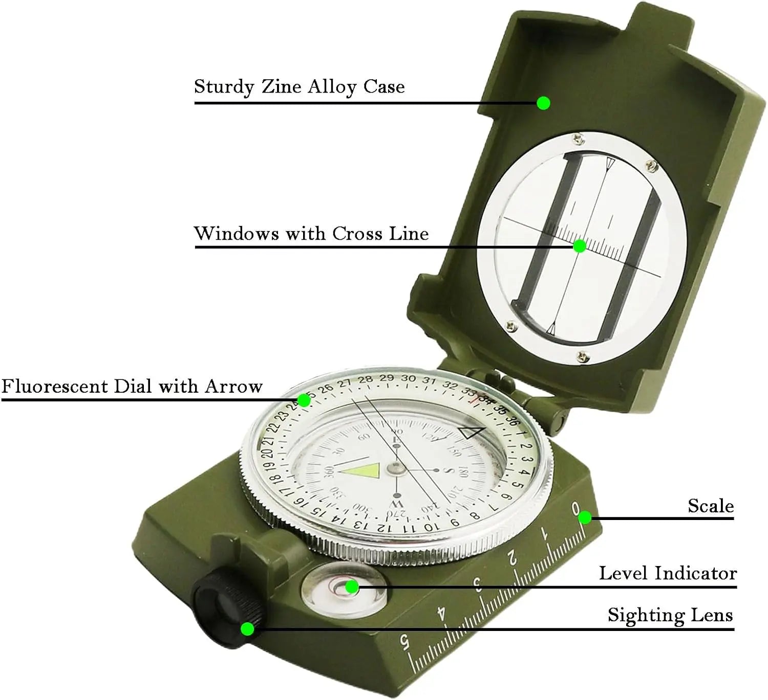 High Precision Waterproof Military Survival Compass