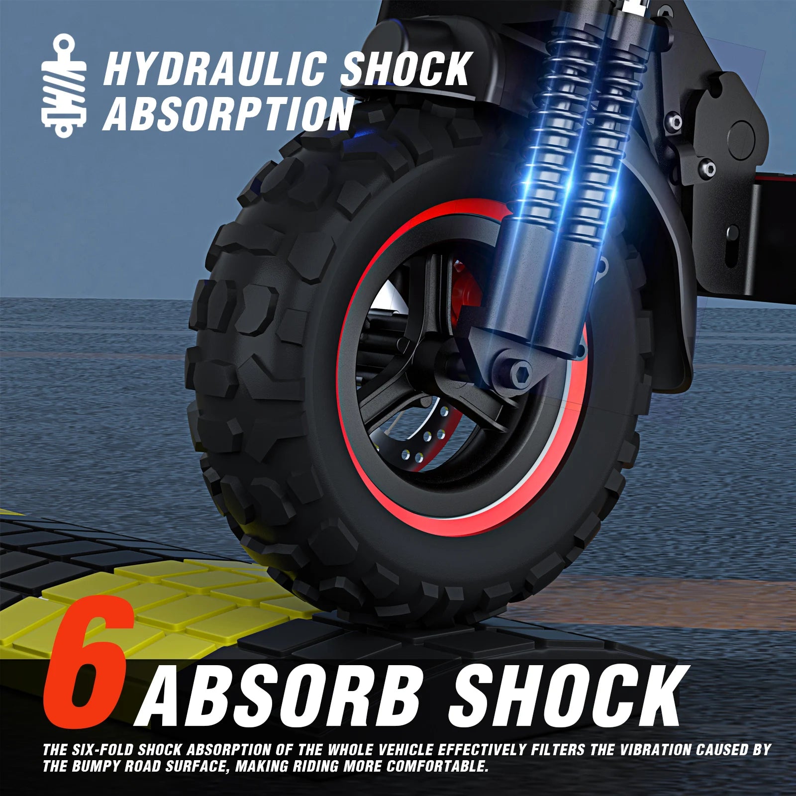 J11MAX 1200W Foldable Off-Road E-Scooter