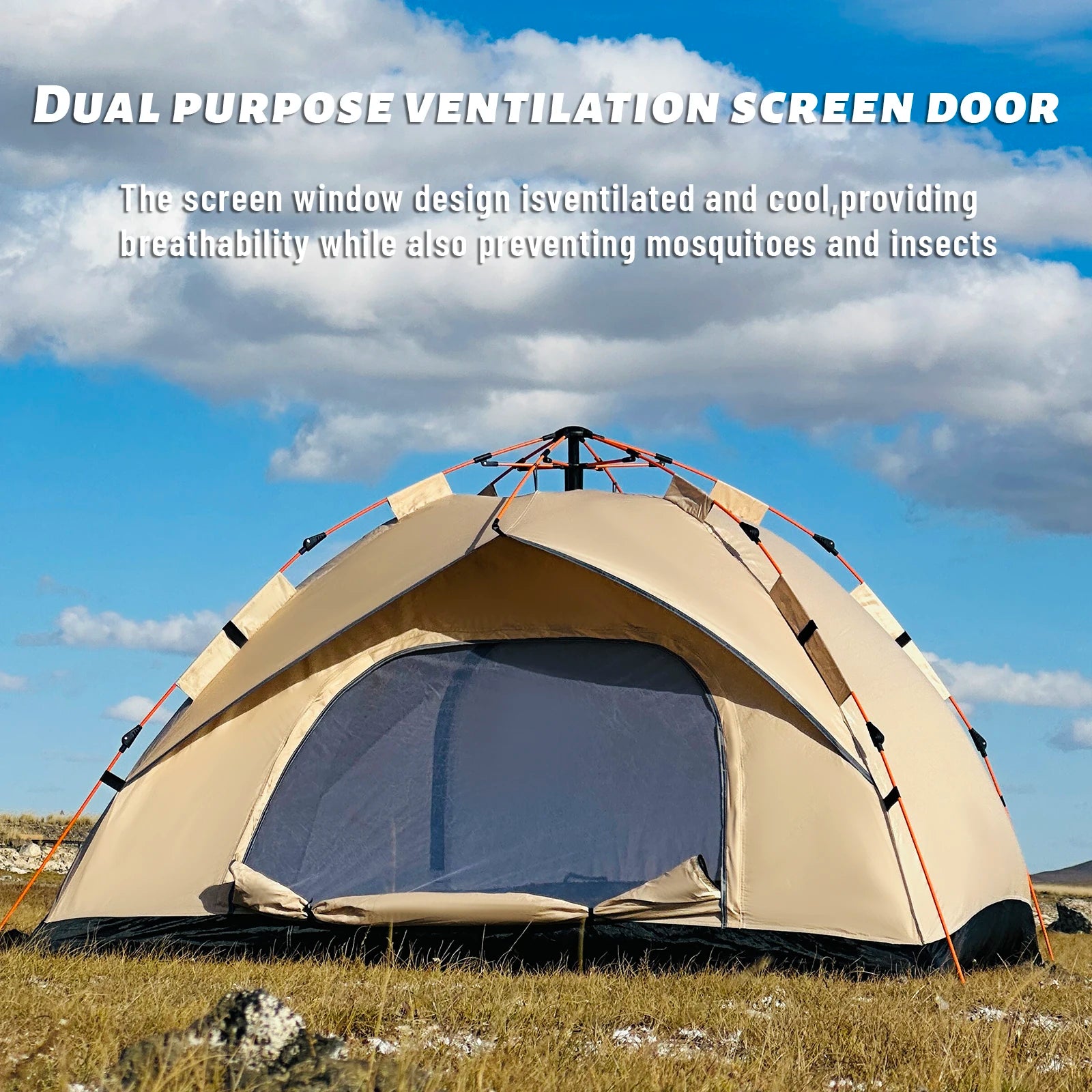 Automatic Quick-Open 4-Person Outdoor Tent