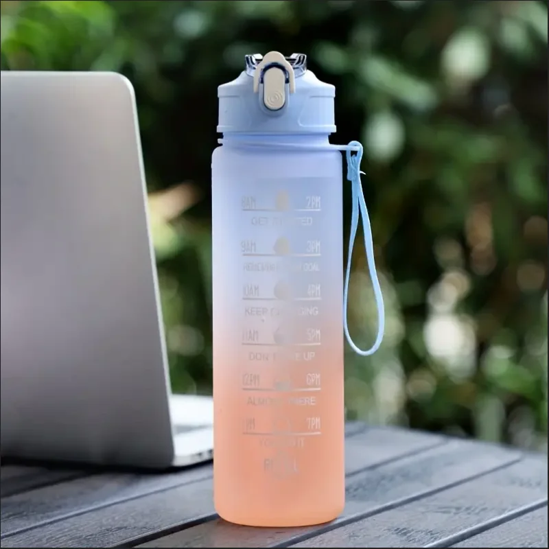 700ml Sports Water Bottle with Time Marker & Lid