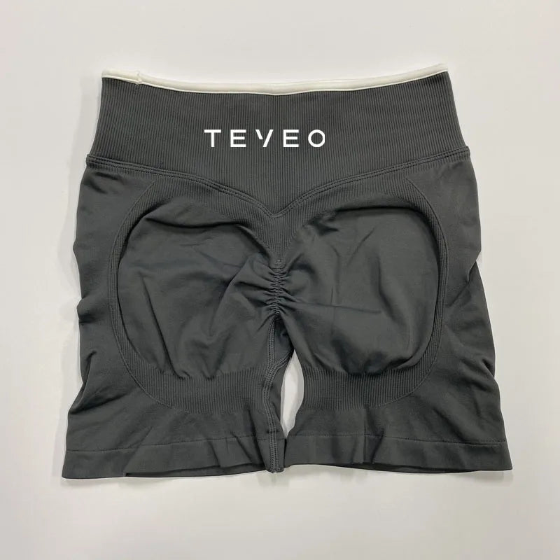 TEVEO Women’s Sculpt Scrunch Yoga Shorts & Bra Set