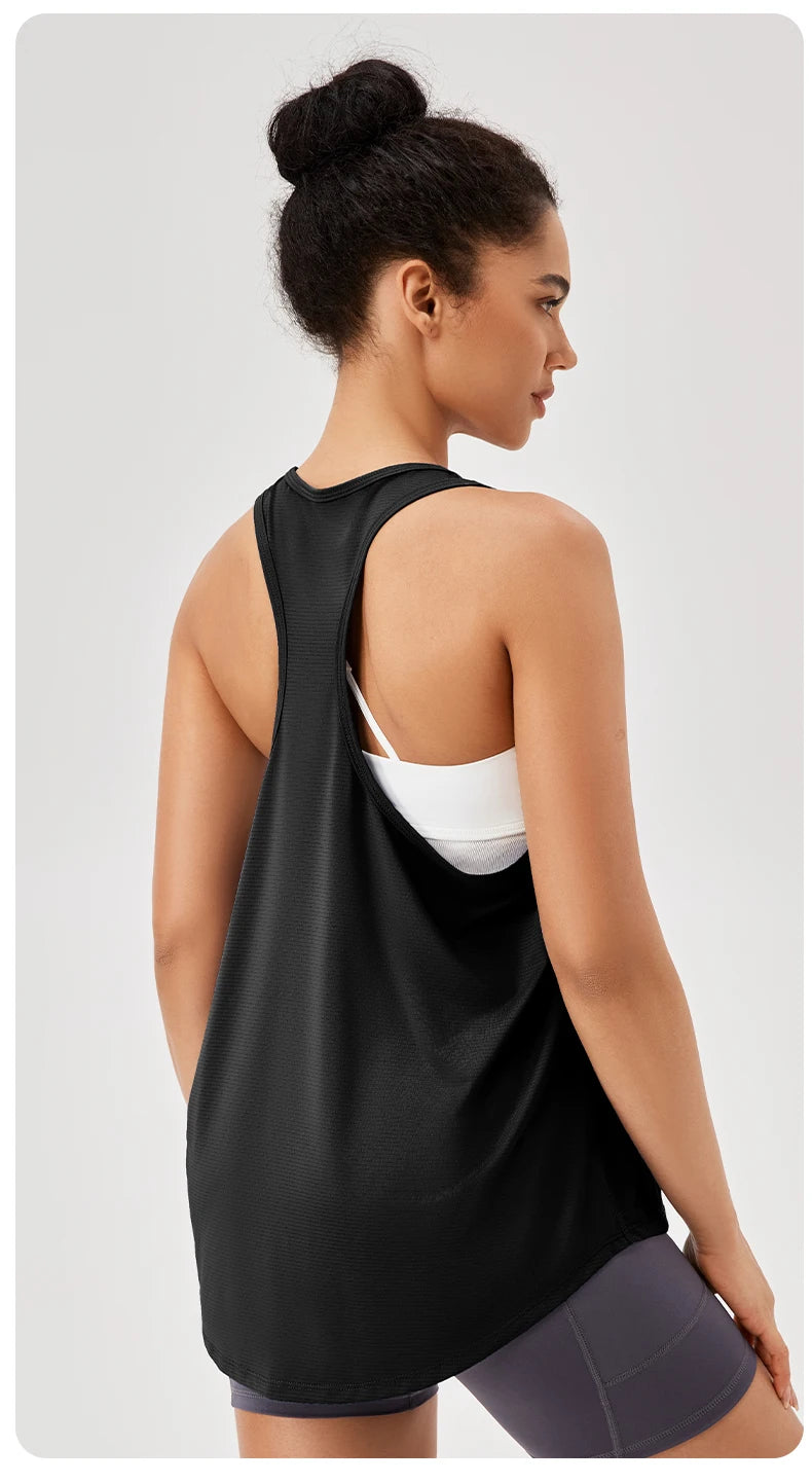 Women's Quick-Dry Yoga Tank Top – Sleeveless Fitness Workout Shirt