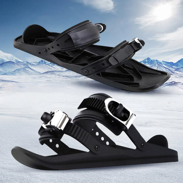 Mini Short Ski Skates – Adjustable Snowboard Boots Skiboards