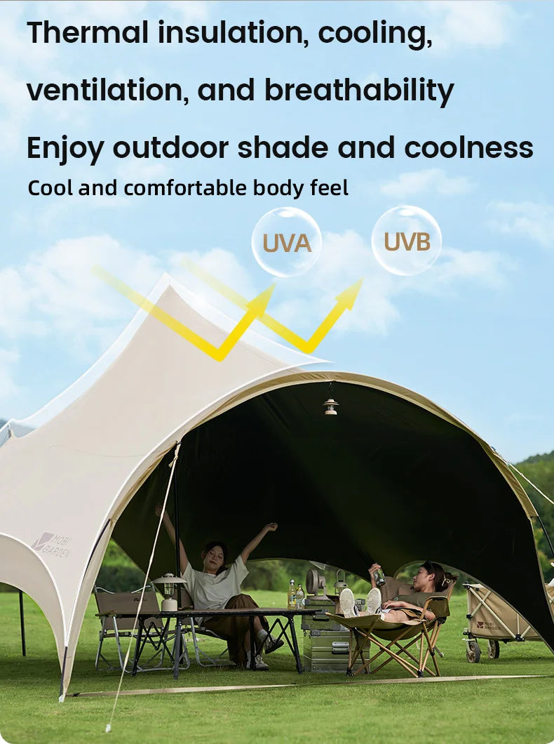 MOBI GARDEN Camping Black Coating Tarp