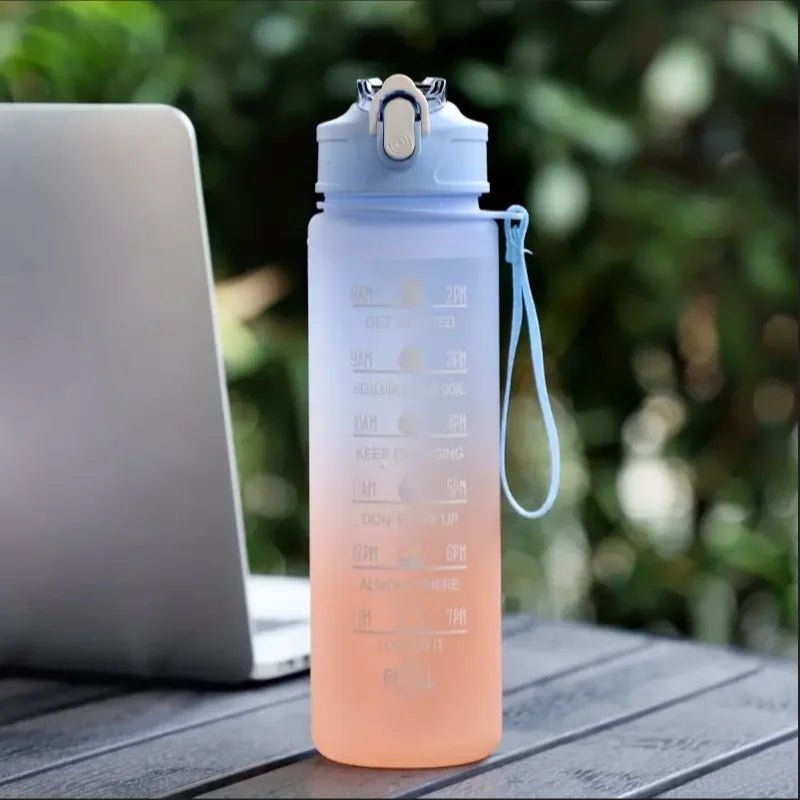700ml Sports Water Bottle with Time Marker & Lid