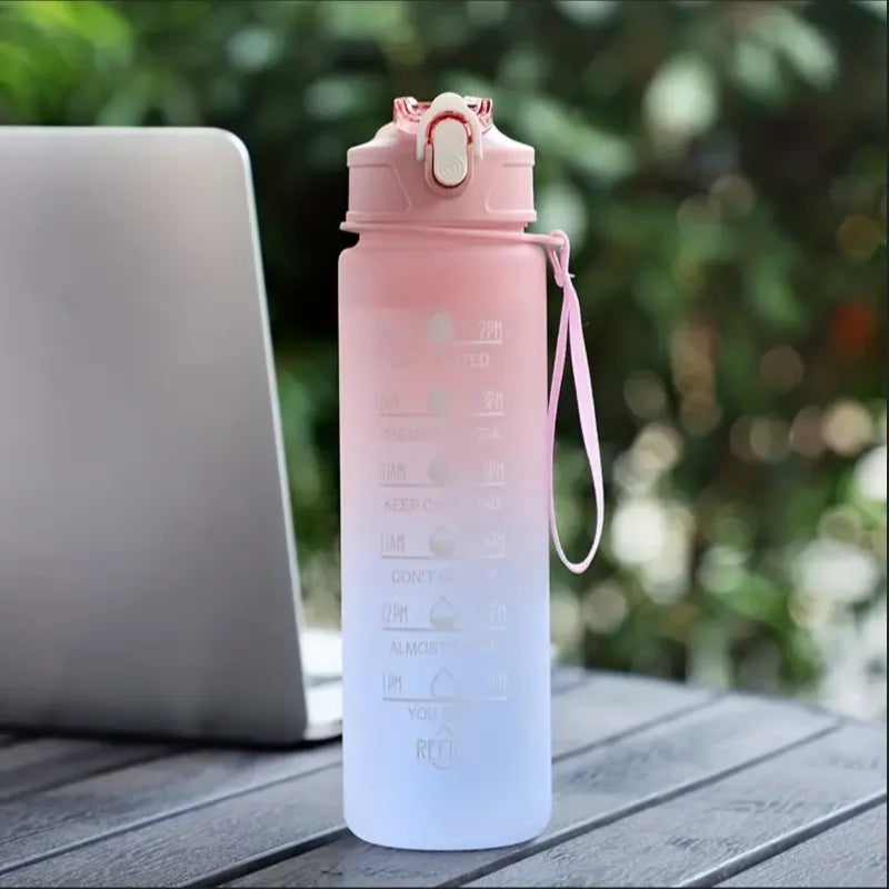 700ml Sports Water Bottle with Time Marker & Lid
