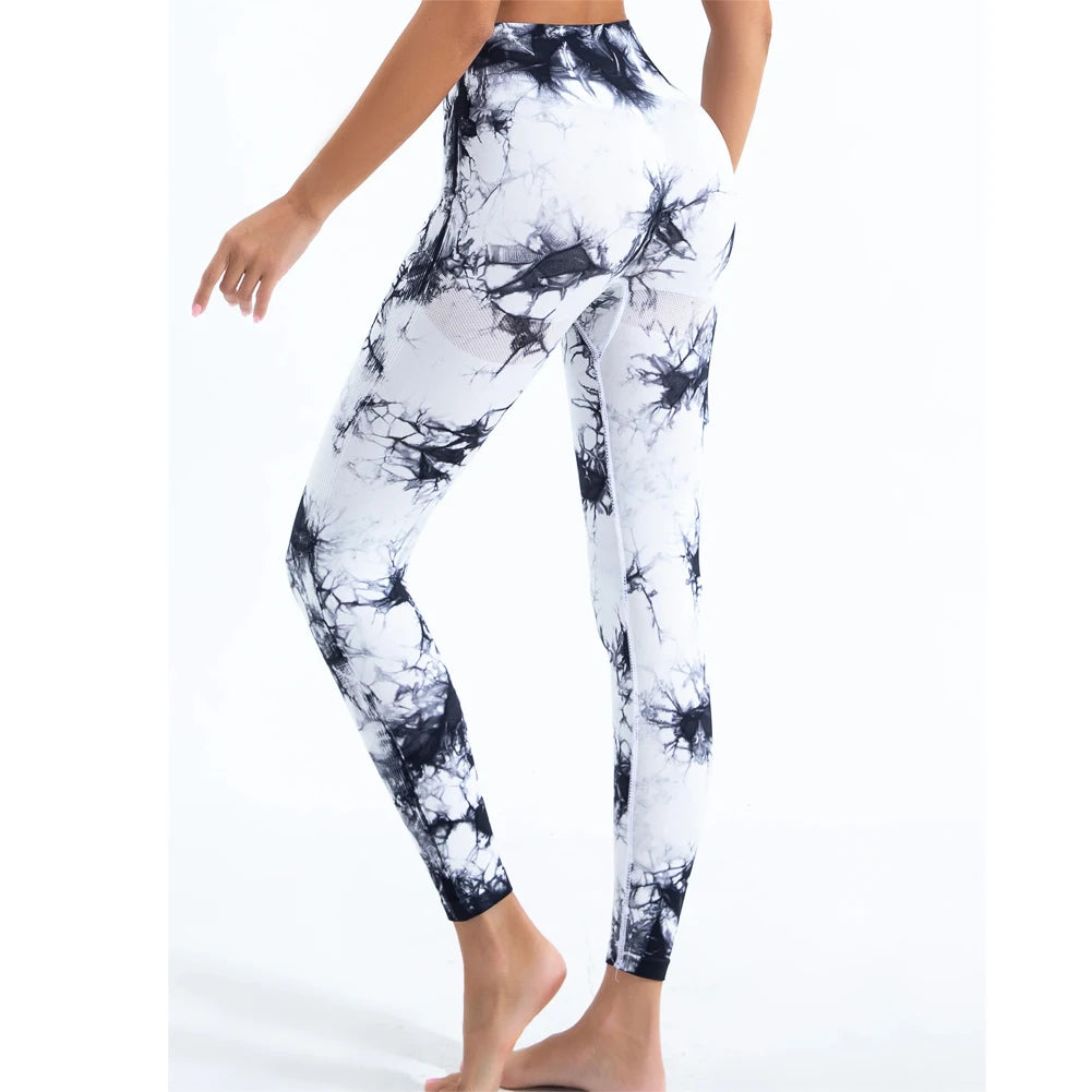 Tie-Dye Seamless High-Waist Yoga Pants – Peach Butt Fit