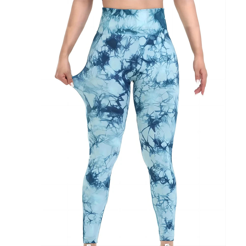 Tie-Dye Seamless High-Waist Yoga Pants – Peach Butt Fit