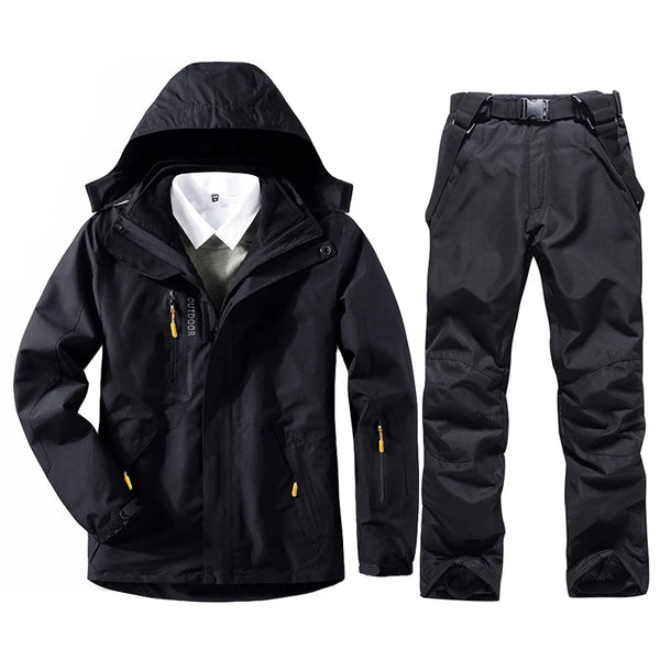 Men's Winter Ski Suit Waterproof Windproof Jacket & Pants Set