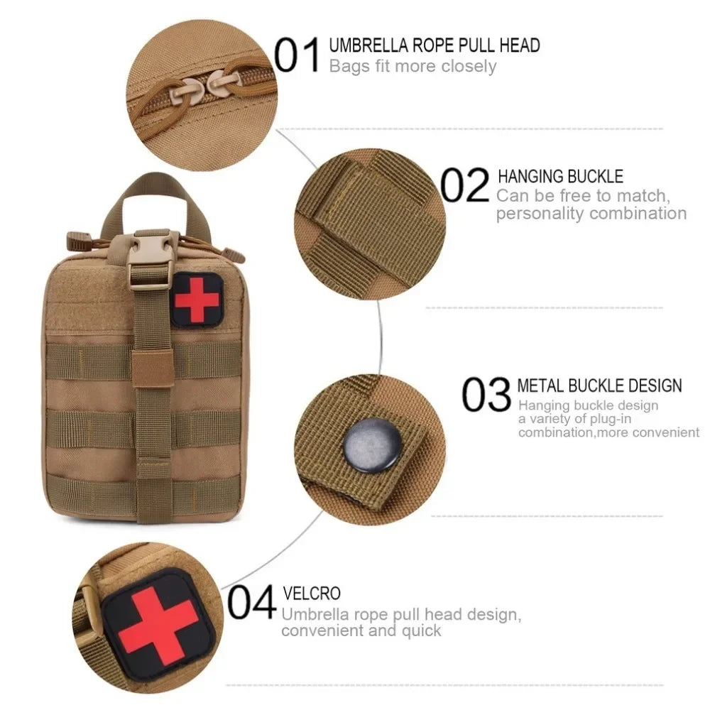 Large Outdoor Survival Medical Pouch