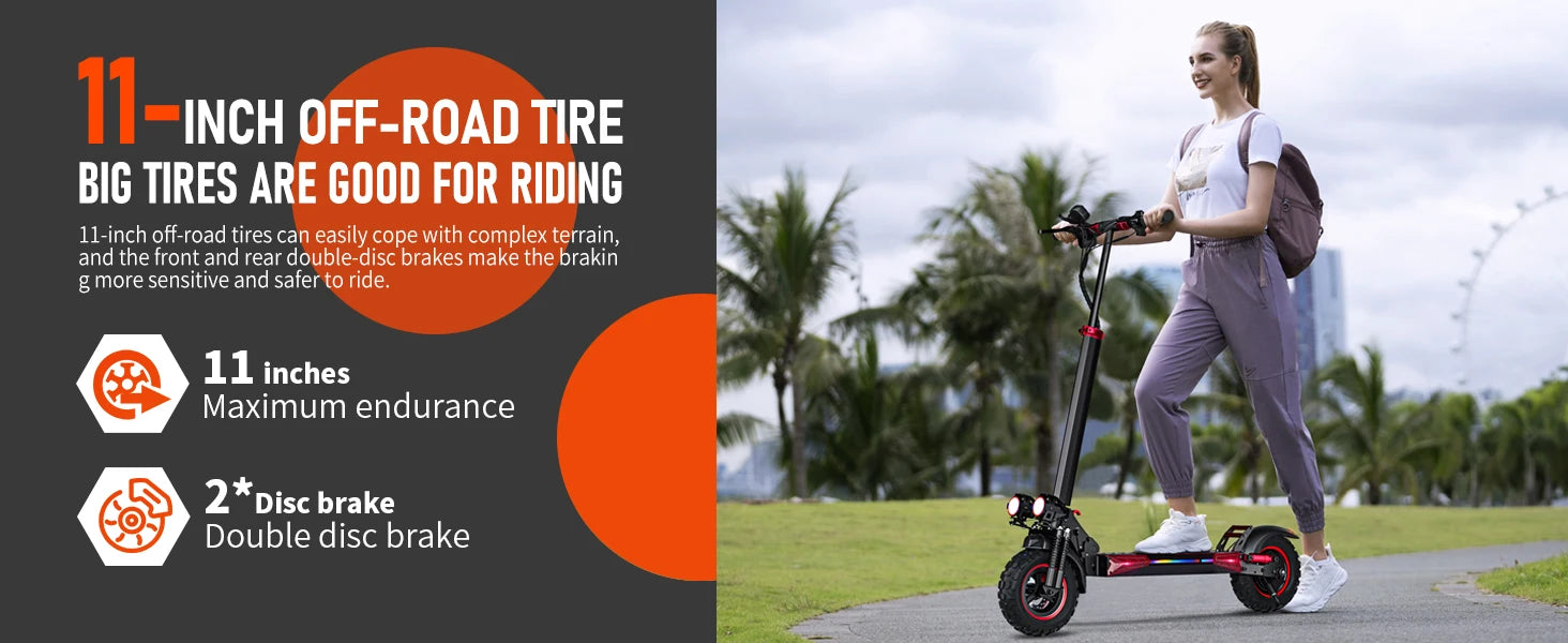 J11MAX 1200W Foldable Off-Road E-Scooter