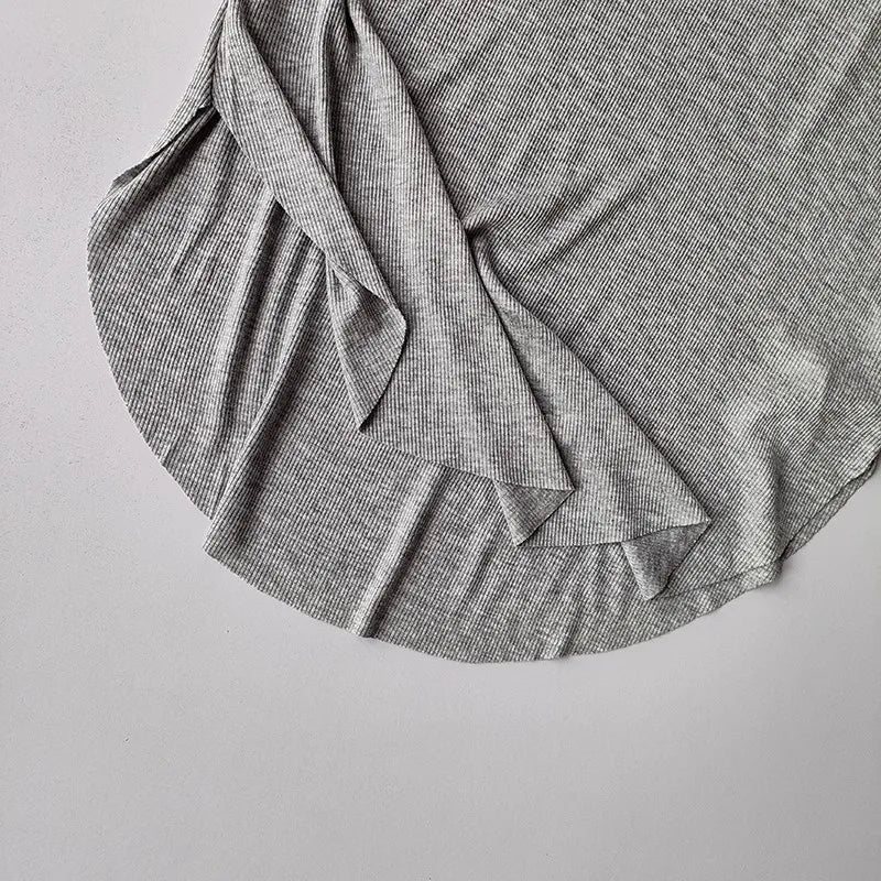 Women’s Modal Ribbed Yoga Top – Long Sleeve Slimming Loose Fit