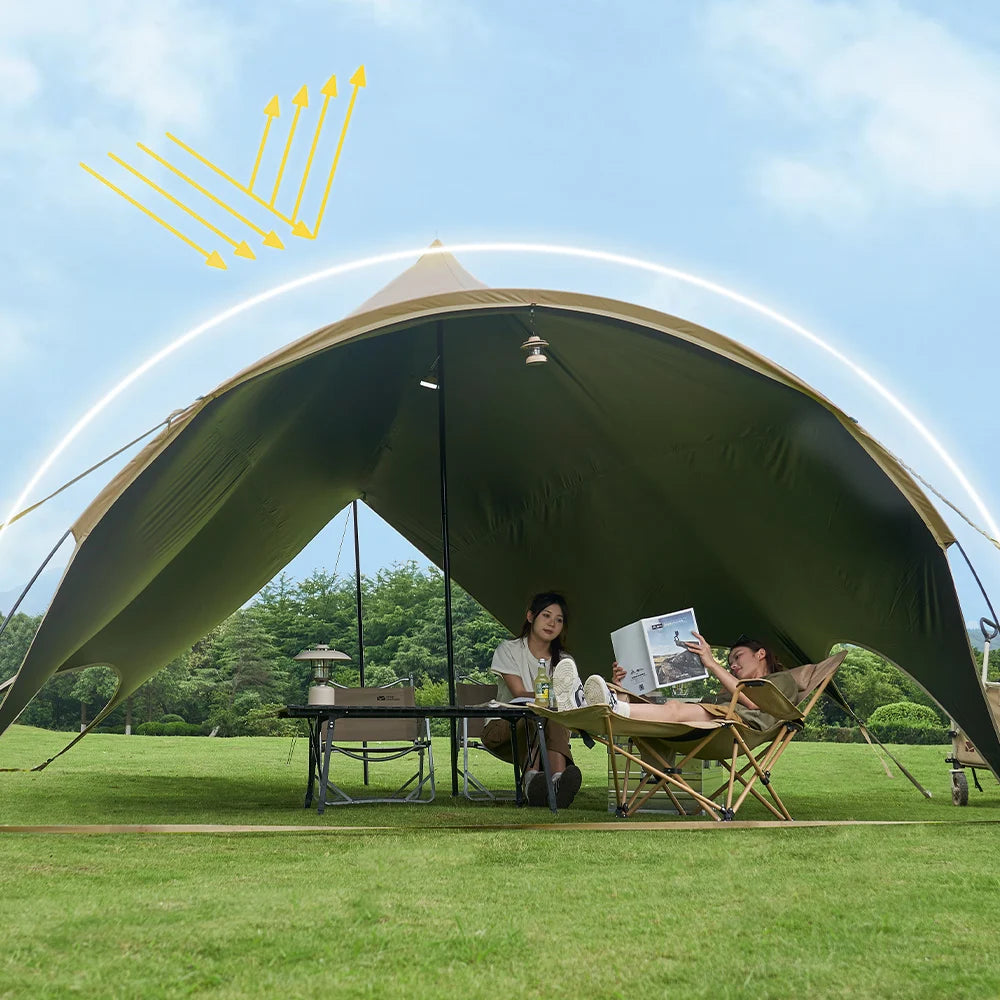 MOBI GARDEN Camping Black Coating Tarp