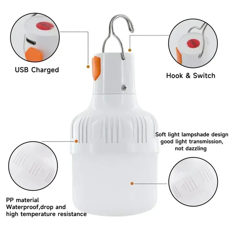 60W USB Rechargeable LED Lantern