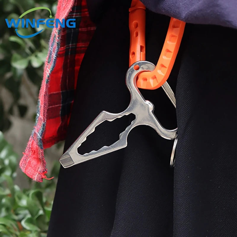 EDC Self-Defense Keychain Tool with Bottle Opener & Wrench
