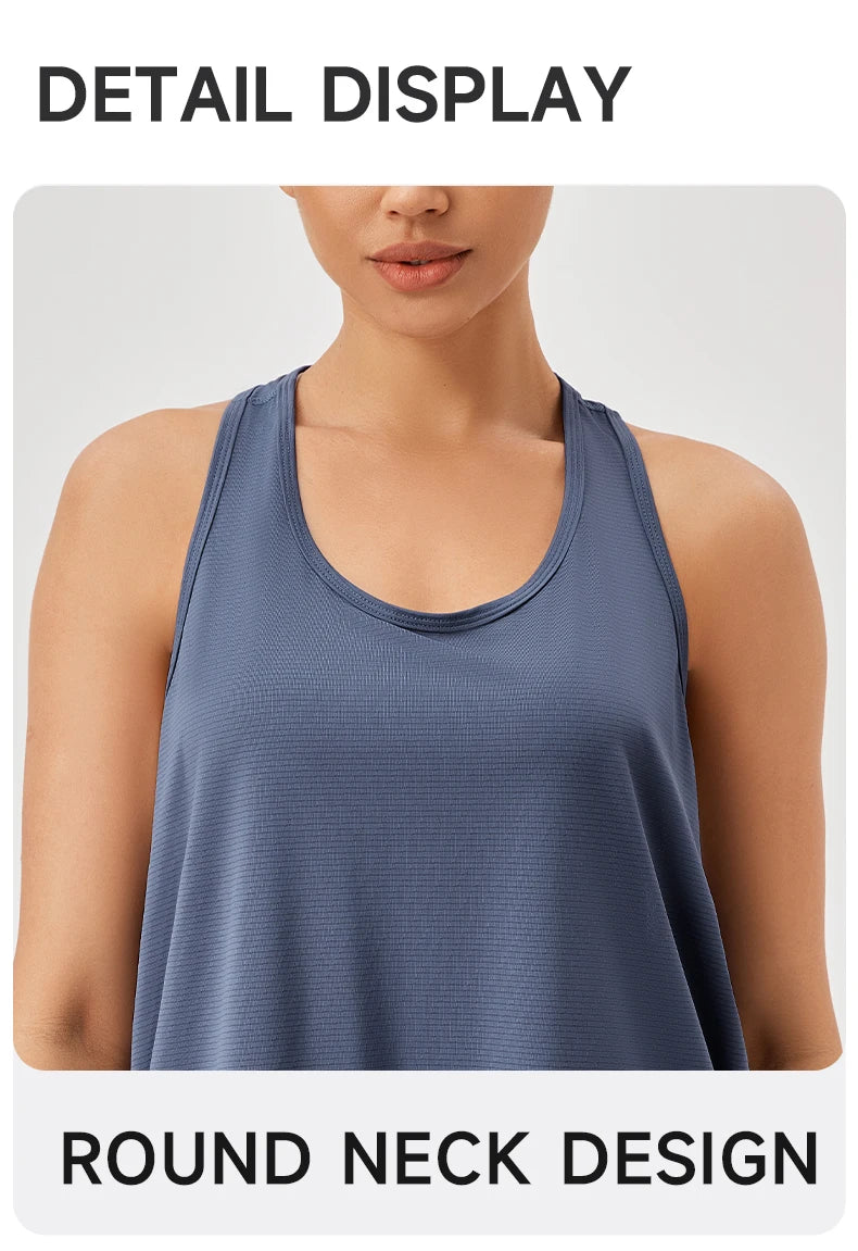 Women's Quick-Dry Yoga Tank Top – Sleeveless Fitness Workout Shirt