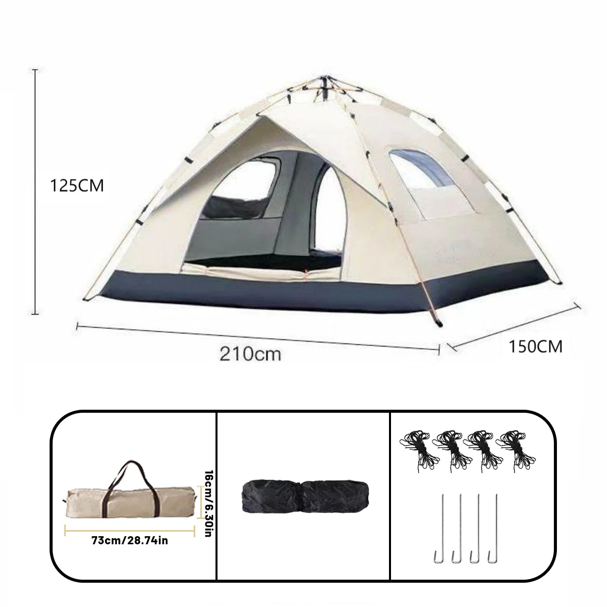 Automatic Quick-Open 4-Person Outdoor Tent