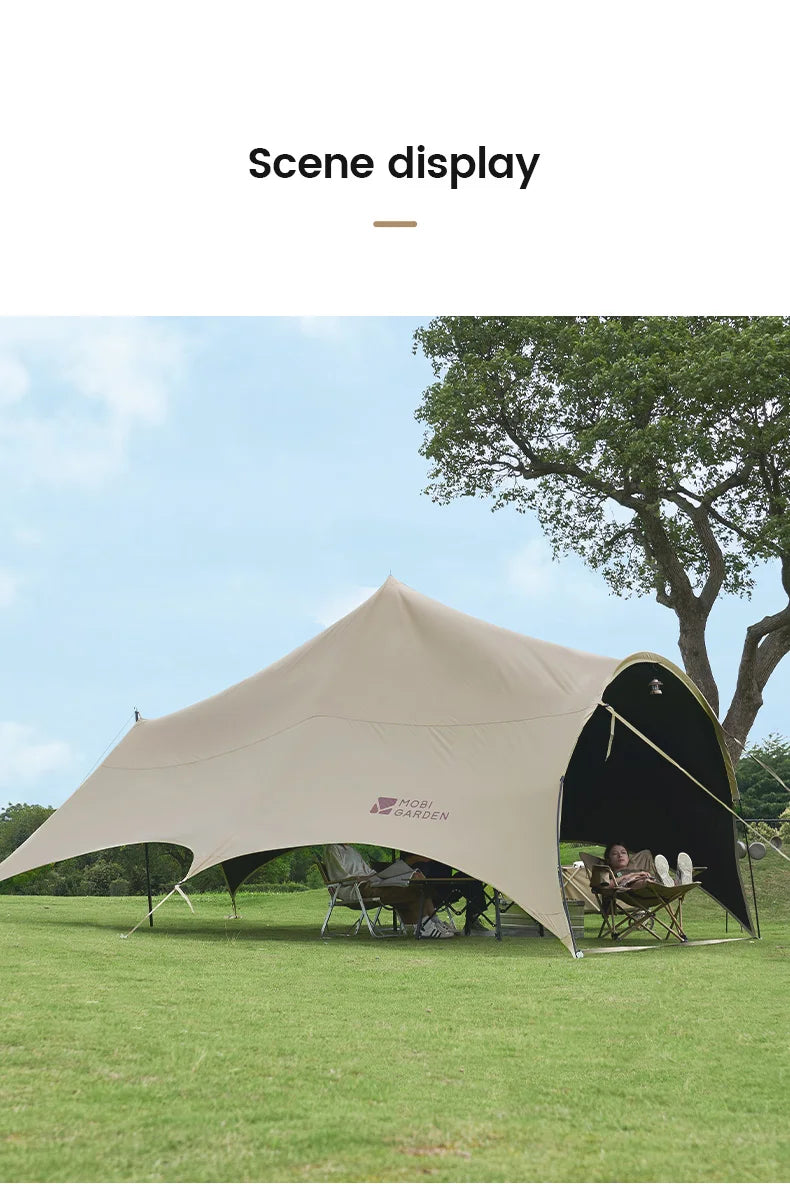 MOBI GARDEN Camping Black Coating Tarp
