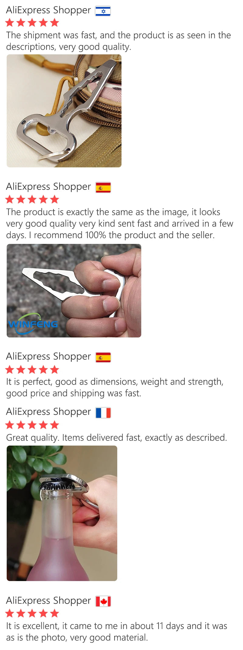 EDC Self-Defense Keychain Tool with Bottle Opener & Wrench