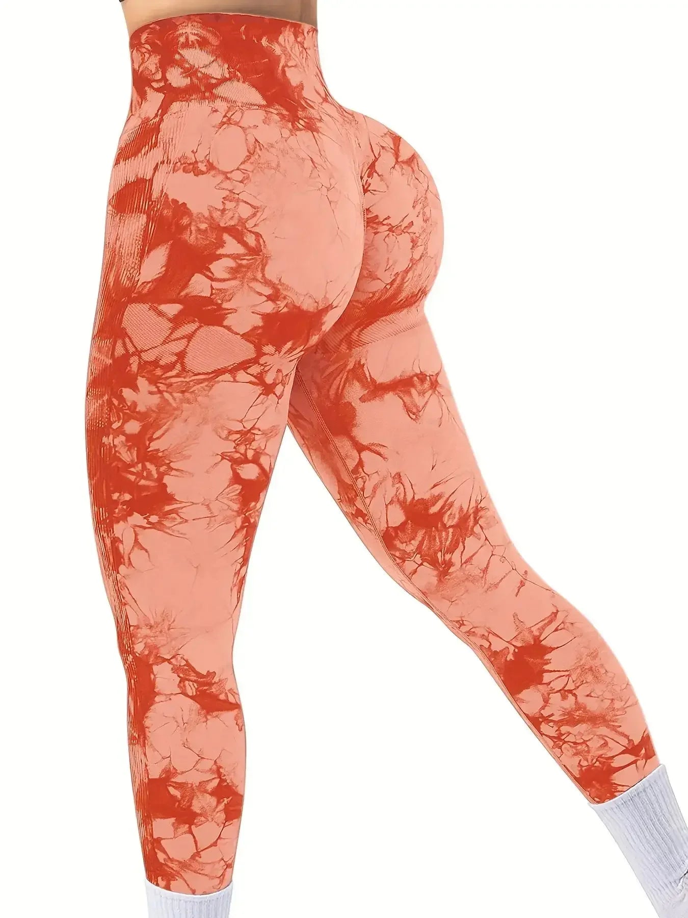Tie-Dye Seamless High-Waist Yoga Pants – Peach Butt Fit