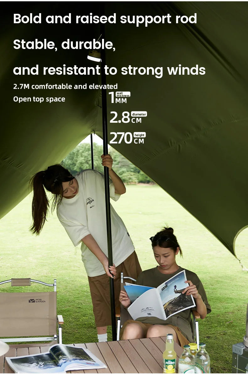 MOBI GARDEN Camping Black Coating Tarp