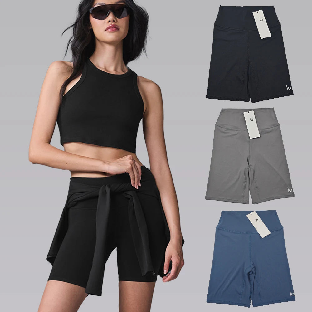 High-Waist 5-Inch Yoga Shorts – Slimming Athletic Fit