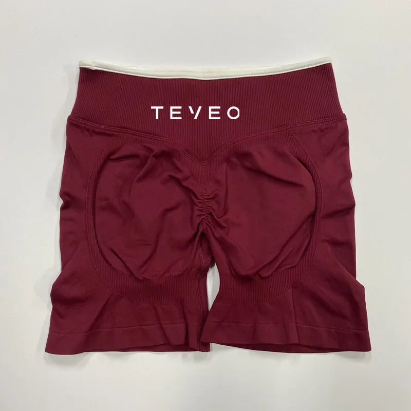 TEVEO Women’s Sculpt Scrunch Yoga Shorts & Bra Set