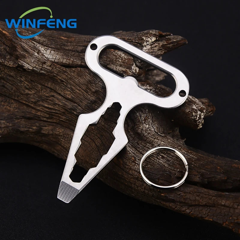 EDC Self-Defense Keychain Tool with Bottle Opener & Wrench