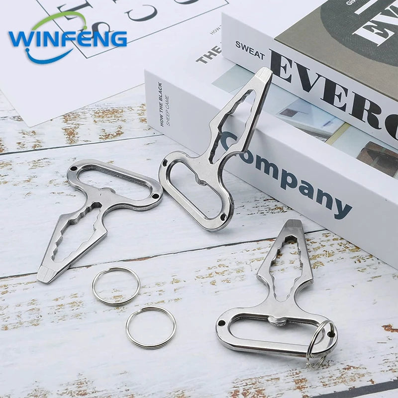 EDC Self-Defense Keychain Tool with Bottle Opener & Wrench