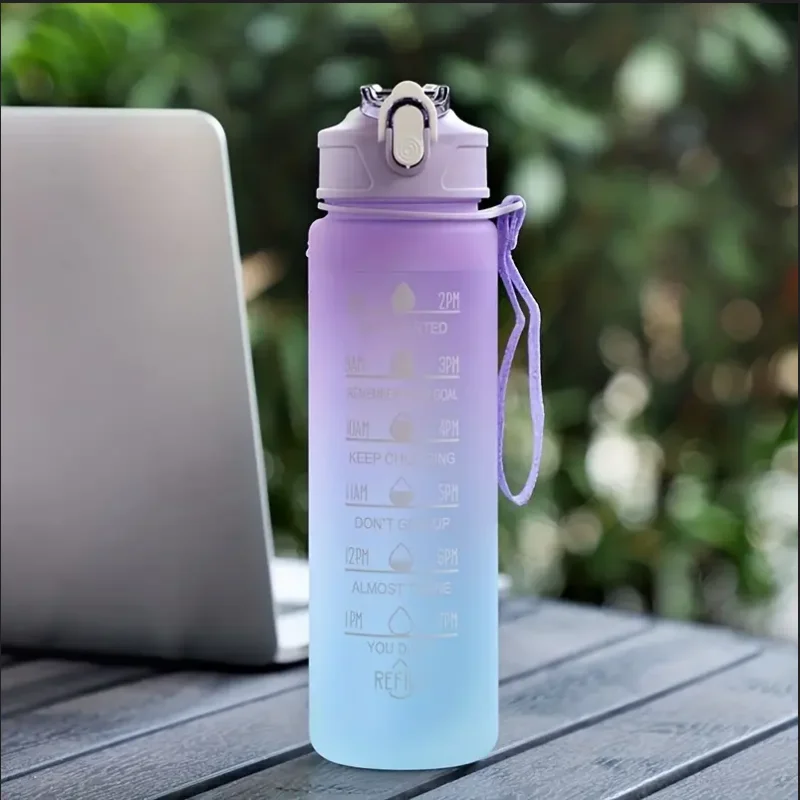 700ml Sports Water Bottle with Time Marker & Lid
