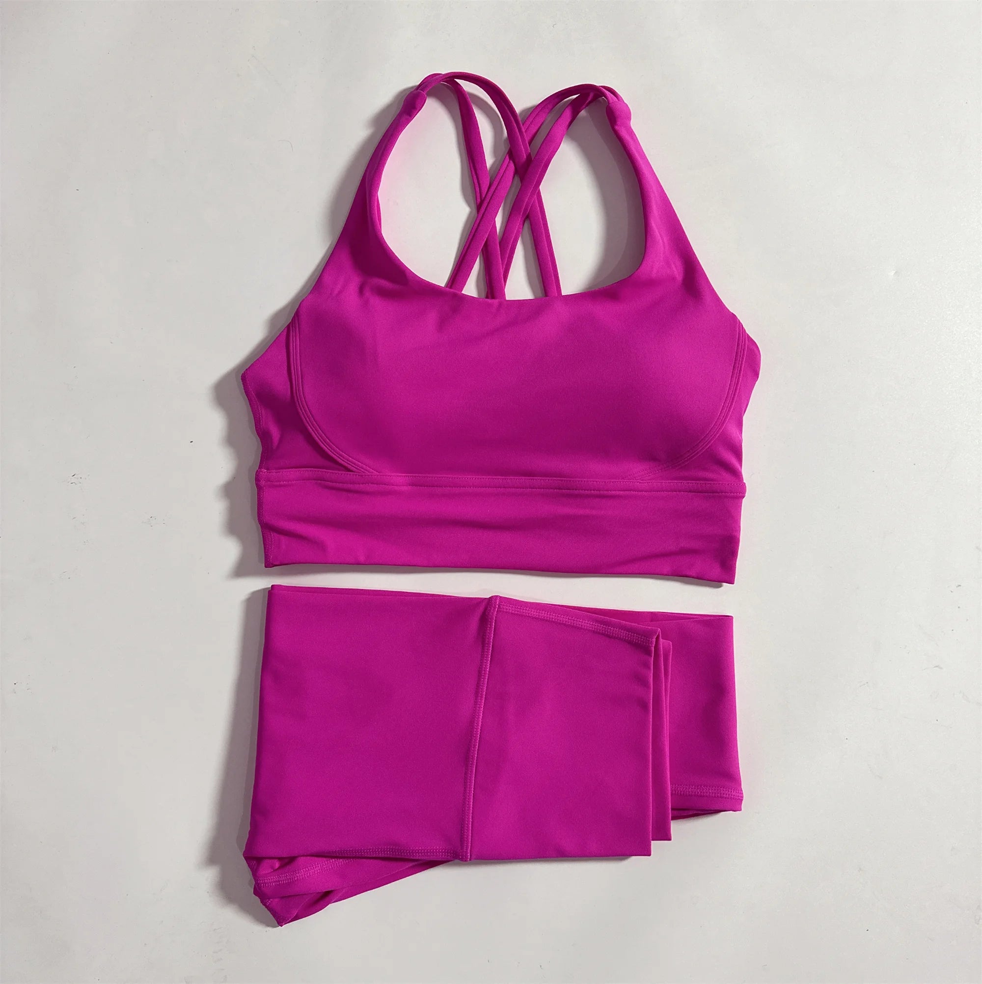 Women’s 2PC Solid Color Compression Yoga Set –