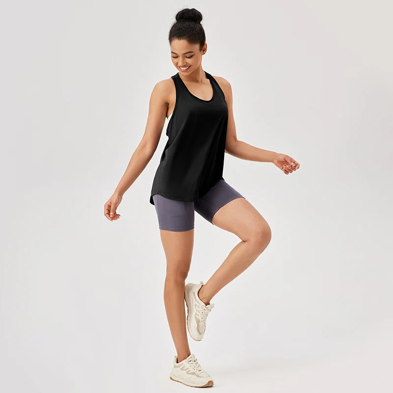 Women's Quick-Dry Yoga Tank Top – Sleeveless Fitness Workout Shirt