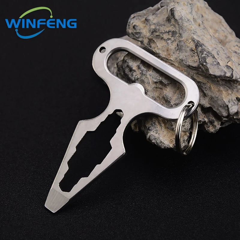 EDC Self-Defense Keychain Tool with Bottle Opener & Wrench