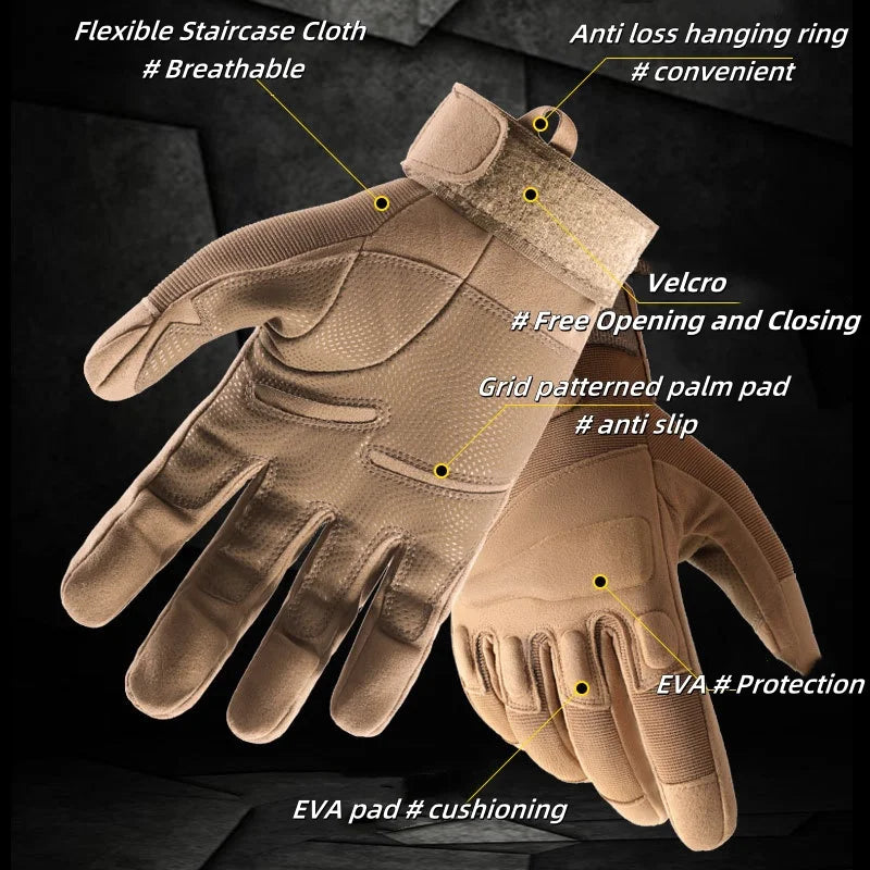 Unisex Tactical Full Finger Gloves – Anti-Slip Outdoor Sports Protection