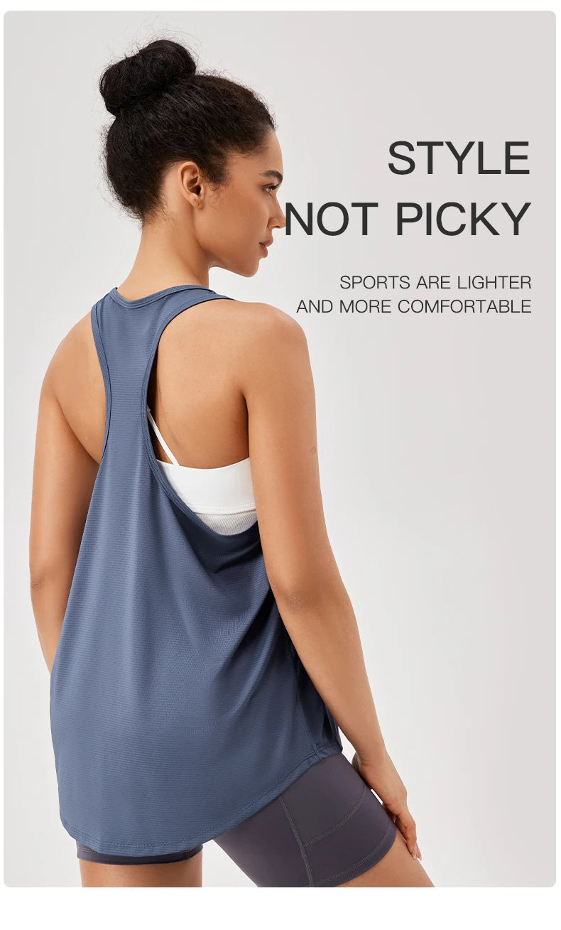 Women's Quick-Dry Yoga Tank Top – Sleeveless Fitness Workout Shirt