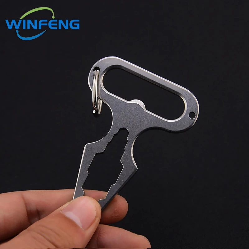 EDC Self-Defense Keychain Tool with Bottle Opener & Wrench